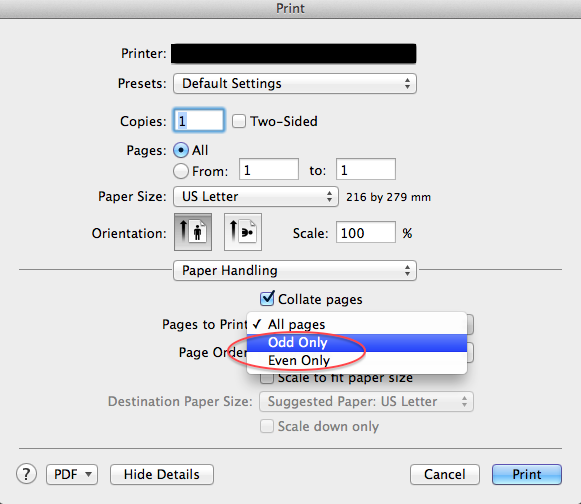 how to print two sided on mac